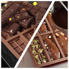 Chocolate Mold, Food-Grade Chocolate Silicone Molds, DIY Chocolate Bar Mold, Chocolate Chip Mold for Stuffed Bar, Premium Candy Bar Mold, Easy to Clean and Reusable