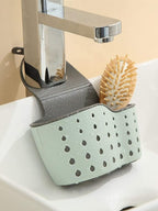 VANVENE Kitchen Sink Shelf Soap Sponge Drain Rack Holder Double Decker Hanging Basket Storage Suction Cup Kitchen Organizer Sink Accessories Wash Dropshipping-Blue,1Pcs