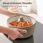 SENSARTE 20Pcs Pots and Pans Set Nonstick, Ceramic Cookware Set Non Stick, Non-toxic Healthy Kitchen Cooking Set, Induction Compatible, Dishwasher Safe, PFAS/PTFE/PFOA Free, TAUPE