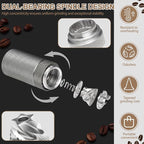 Detachable Manual Coffee Grinder with 25 Level Stainless Steel Conical Burr Portable Aluminum Coffee Bean Grinder Grinder Gift Set Suitable for Moka Pot Espresso Pour Over Easy Cleaning with Brush
