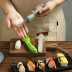 4pcs Sushi Molds Set with Press Type Onigiri Rice Ball Maker, DIY Bento Rice Ball Making Tool for Japanese Cuisine, Kitchen Gadget for Home Cooking, Multi-color