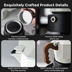 Bincoo Three Valve Espresso Maker Stovetop,Camping Moka Pot 2 Cup/120ML,Stove Top Espresso Italian Coffee Maker