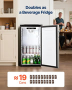 VEVOR Beer Kegerator, Single Tap Commercial Draft Beer Dispenser for D system, Refrigerator With Shelves, Hold 1 Sixth Keg, 2.5lbs CO2 Tank, 92L