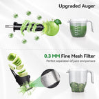 Juicer Machines,ORMEO HOME Cold Press Slow Masticating Juicers with 3.60"Large Feed Chute For Vegetable and Fruit,Easy to Clean,Quiet Motor,BPA-Free,High Juice Yield(Updated)