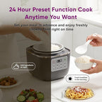 Carori 8-in-1 Electric Pressure Cooker, Compact 3 QT All-in-1 Multi-Cooker with Ceramic Pot, Saute, Slow Cook, Rice, Stew, Delay Start, Keep Warm & Safe Vent, Gray