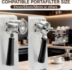 Espresso Accessories Kit Stainless Steel Magnetic Portafilter Holder, Universal Espresso Stand with Adhesive Patch Compatible with Breville, Ninja Luxe Cafe, Rancilio & 51/53/58mm Portafilters