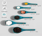 6pcs Measuring Spoons Set, Unique Pakkawood Measuring Spoons Includes 1/8 tsp, 1/4 tsp, 1/2 tsp, 1 tsp, 1/2 tbsp & 1 tbsp for Cooking & Baking, Cute Kitchen Gadgets Gift(Turquoise Blue)