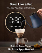 INTASTING Gooseneck Electric Kettle, ±1℉ Temperature Control, Stainless Steel Inner, Quick Heating, for Pour Over Coffee, Brew Tea, Boil Hot Water, 0.9L (Navy Blue)