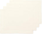 Solino Home Linen Ivory Placemats Set of 4-100% Pure Linen Placemats 14 x 19 Inch for Holiday, New Year - Fete