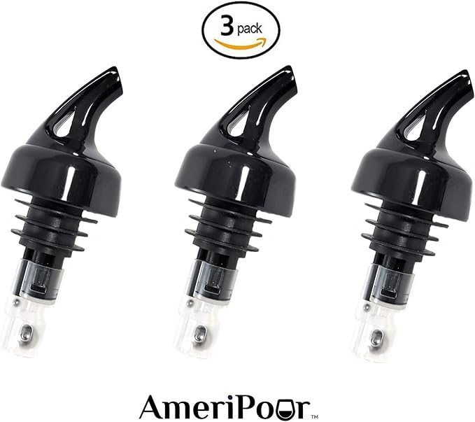 Measured Pourer - Liquor Bottle Pourers - Collared - Made 100% In The USA. Bar Spouts That Don't Leak - No Cracks, Just A Perfect Cocktail Pour Everytime. Great for Wine Too! (1.50)
