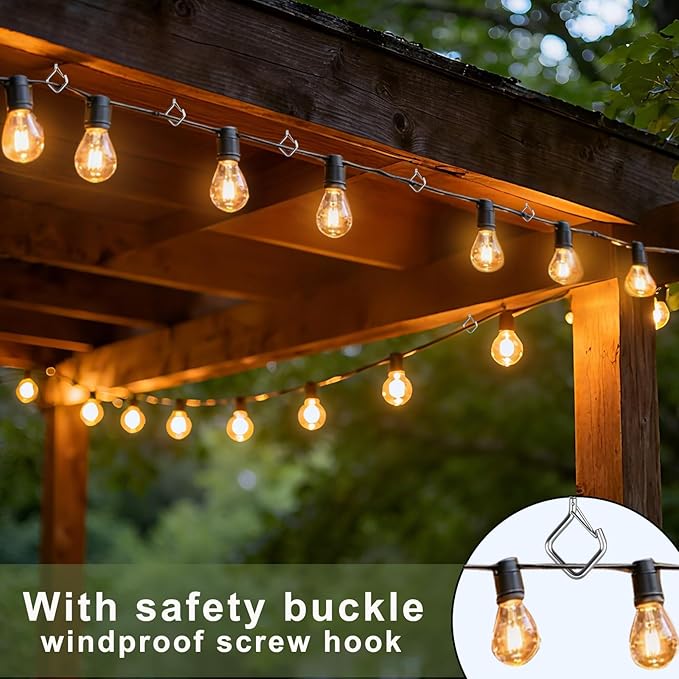 100 Pcs 304 Stainless Steel Eye Screw Hooks for Hanging Heavy Duty.Windproof Ceiling Hooks for Hanging Plants,Cup,Wind Chime,Bird Feeders,Christmas String Lights at Indoor&Outdoor 2.2 Inch