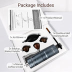 Manual Coffee Grinder with Numerical External Adjustable Setting Stainless Steel Conical Burr Hand Crank Coffee Mill for Cold Brew Espresso French Press Pour Over Drip with Foldable Handle- Grey