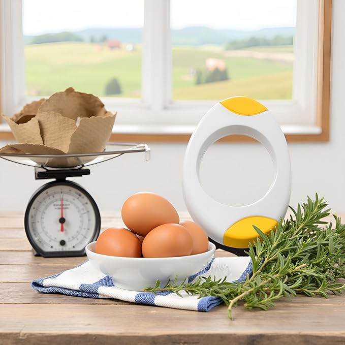 Yellow Egg Shell Opener Egg Topper Cutter Egg Cracker Separator for Quickly Cutting Off The Tops of Eggs Egg Shell Scissors Opener Kitchen Gadgets Tools Egg Separators Specialty Tools and Gadgets