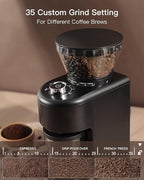 Coffee Grinder Electric, Conical Burr Coffee Grinder with 35 Grind Settings