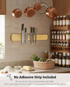 Swaitee Magnetic Knife Holder for Wall, 18 Inch Large Bamboo Knife Magnetic Strip, Housewarming Gifts for New Home, Kitchen Wall Storage Space Savers, Farmhouse Kitchen Utensil Organizer Essentials