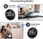 VOCOO Digital Kitchen Timer - Magnetic Countdown Countup Timer with Large LED Display Volume Adjustable, Easy for Cooking and for Seniors and Kids to Use (White)