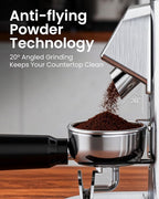 olayks Conical Burr Coffee Grinder Electric Coffee Bean Grinder with 48 Precise Settings, Anti-Static Coffee Grinders for Home Use, Adjustable Conical Burr Mill for Espersso/Drip/French Press