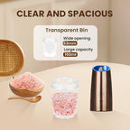 Rechargeable Electric Salt And Pepper Grinder Set, Automatic Gravity Electric Salt And Pepper Grinder Set, Adjustable Roughness, Led Light, 2 Pack, (Copper)