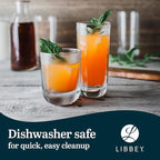 Libbey Drinking Glasses Polaris Tumbler and Rocks Set of 16, Clear, Sturdy Drinkware Glasses Set, Kitchen Glassware for Cocktails, Soda, and More