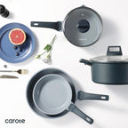 CAROTE 14 Pcs Ceramic Cookware Set, Pots and Pans Set Non Stick with Ceramic Coating, Induction Kitchen Sets