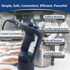 VONCI 500W Commercial Immersion Blender Handheld, 20" 304 Removable Shaft, Heavy Duty Stick Blender with Variable Speed 6000-20000RPM, Long Hand Mixer for Professional Kitchen Use.
