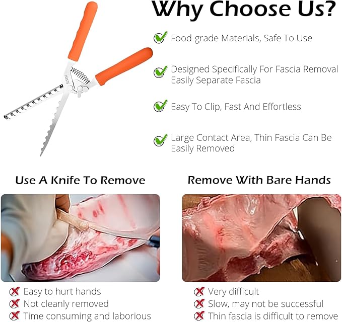 Rib Membrane Removal Tool,Stainless Steel Rib Prep Tool Membrane Remover,BBQ Membrane Remover for Ribs with Arc Clamp & Non-Slip Grip for Easy Rib Skinner,Kitchen Gadgets for Barbecue Enthusiasts