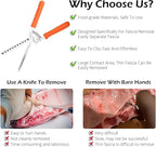 Rib Membrane Removal Tool,Stainless Steel Rib Prep Tool Membrane Remover,BBQ Membrane Remover for Ribs with Arc Clamp & Non-Slip Grip for Easy Rib Skinner,Kitchen Gadgets for Barbecue Enthusiasts
