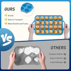 Socisen 2 Packs 24 Cups Silicone Muffin Pan with Metal Reinforced Frame Mini Size Cupcake Pan Tray Egg Bites Cookie Molds Muffin Tin Tart Pans chocoflan mold Baking Sheet Set Breakfast Sandwiches
