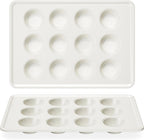 HONGBAKE 2 Pack Nonstick Ceramic Muffin Pan, 12 Cup Muffin tin for Baking, Non-toxic Cupcake Pan, Heavy-duty Aluminized Steel Cupcake Tray with Diamond Texture, Easy To Clean (Cream, 2PCS)