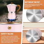 6 Cup Aluminum Espresso Stovetop Moka Pot Express Coffee Maker Percolator Italian Classic Mocha Coffee Machine for Italian and Cuban Cafe Brewing for Home & Camping 300ml 10oz