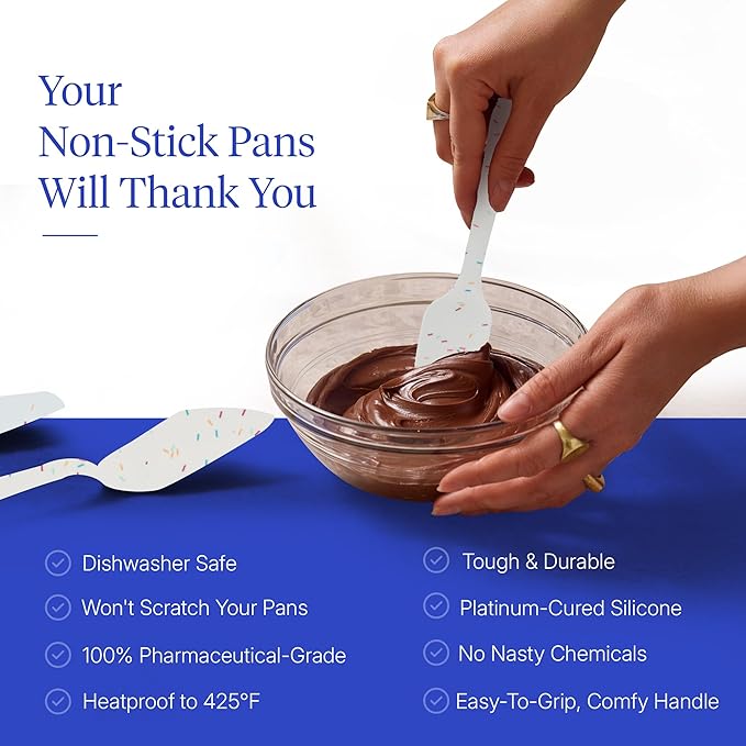 GIR: Get It Right 5 Piece Silicone Kitchen Utensils Set - Ladle, Spatula, Flip, Spoon & Spoonula - Non-Toxic Cooking Utensils for Nonstick Cookware, Cooking and Baking - Sprinkles