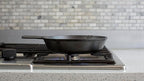 Lodge Seasoned Cast Iron Skillet - PFAS-Free, Non-Toxic Cookware - Use with an Oven, Stove, Grill, or Campfire - Naturally Non-Stick & Oven Safe - 9 Inches
