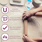 Baketivity Kids Baking DIY Activity Kit - Bake Delicious Cinnamon Buns with Pre-Measured Ingredients – Best Gift Idea for Boys and Girls Ages 6-12 – Includes Free Hat and Apron