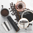 2Pcs 58mm Dosing Cup, Stainless Steel Espresso coffee Dosing Cup Espresso coffee Machine Accessories, Coffee Powder Feeder Part coffee Grinder Powder cup Compatible (2, Silver, 58mm)