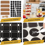 CycleMore 24 Pack Glass Mason Jars, Canning Jars With Bands & Lids, Ideal for Jam, Honey, Wedding/Shower Favors, Spice Jars & DIY - 4 OZ x 8, 8 OZ x 8, 12 OZ x 8 (4oz -8oz-12oz)