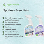 Hygea Natural Spotless Essentials - Concentrated Multi-Surface Cleaner for Home & Kitchen - Eliminates Dust Mites, Bed Bugs, Ants, Lice - Child & Pet Friendly - 24oz (Lavender Breeze Scent)