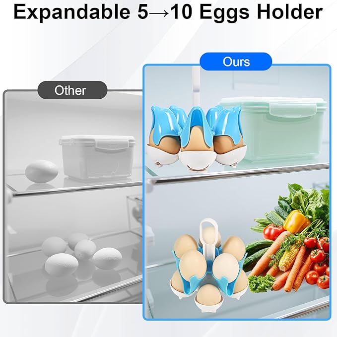 Asltw Dolphin Boiled Egg Holder – 3-in-1 Cooker, Server & Fridge Tray for Soft/Hard Eggs, BPA-Free, Cute Kitchen Gift for Kids & Families (Blue+White)