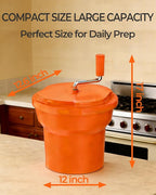 Commercial Salad Spinner - 2.5 Gallon Salad Dryer w/Aluminum Handle & Draining Hose, 10Qt Manual Salad Spinner for up to 3 Heads of Lettuce Spinner Large for Catering Kitchen Cafe