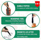 Canning Supplies Starter Kit - Water Bath Canning Pot with Rack,Stainless Steel Canner Kit Set Tools: 2pcs Funnels,3 in 1 Lid Lifter,Ladle,Tongs,Silicon Gloves & Accessories Equipment for Beginner