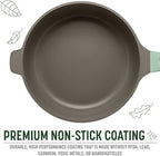 Goodful All-in-One Pan, Multilayer Nonstick, High-Performance Cast Construction, Multipurpose Design Replaces Multiple Pots and Pans, Dishwasher Safe Cookware, 11-Inch, 4.4-Quart Capacity, Sage Green