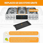 Upgraded WB31K10220 Griddle Replacement for GE Stove Parts 20" X 8.5" Cast Iron Center Griddle Plate C2S985SET9SS GE General Appliances Gas Range Parts Cafe Stove Top Cooktop Burner Flat Top Pan