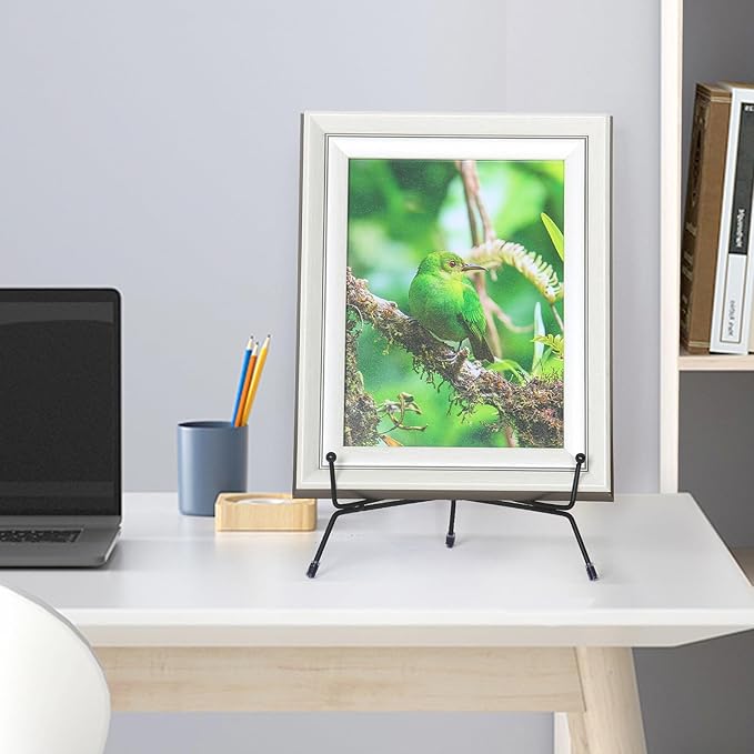 6 Pack Upgraded Plate Display Stands, 8 Inch Anti-Slip Iron Photo Holder Stands Book Display Stands, Compatible 8 to 12 Inch Decorative Plates, Picture Frames and Artworks