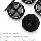 4 Black Reusable K Cups for Keurig Coffee Makers - Compatible with K-Express, K-Elite, K-Select, K-Classic, K-Mini, K-Compact