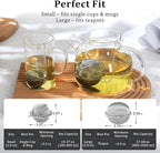 304 Stainless Steel Tea Strainers for Loose Tea Infuser Ball, Extra-Fine Mesh Tea Ball, Tea Holder Loose Leaf Tea Steeper, Tea Diffuser for Rooibos, Black Tea, Herbal & Spices (Small x 2)