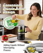 Food Chopper, 4 Cup Mini and Fast Food Processor, Electric Meat Grinder with 2 Speed, 4 Stainless Steel Blades, and Whisk, 400W Power for Chopping, Mixing, Emulsifying, Puree and Whisking, BPA-Free