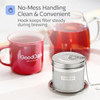 Stainless Steel Tea Infuser for Loose Leaf Tea, Large (2.95” Diameter x 2.85” Height) – Extra Fine Mesh Strainer with Chain Hook & Lid, Reusable Tea Steeper for Mugs, Cups & Teapots