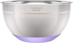 3-Piece Stainless Steel Mixing Bowls with Nonslip Base, 1.5qt, 3qt & 5qt