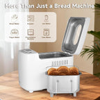 Davivy Bread Maker Machine with 2 Dough Kneading Paddles,15-in-1 Automatic Large Capacity Bread Machine Nonstick Bowl For Bread, Jam& Yogurt, 3 Loaf Sizes and 3 Crust Settings