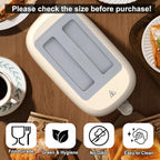 2 Pack Toaster Cover,Silicone Toaster Lid Bread Machine Cover 2 Slice Wide Slot,Electric Bread Maker Upper Covers for Clean Organized Kitchen(Grey)