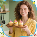 24 PCS Flamingo Cupcake Toppers Cupcake Rings Birthday Cupcake Toppers Tropical Flamingo Theme Cupcake Picks for Baby Shower Hawaiian Luau Aloha Summer Party